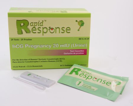 Picture of Rapid Test Kit Rapid Response™ Fertility Test hCG Pregnancy Test Urine Sample 25 TestsHCG-1C25