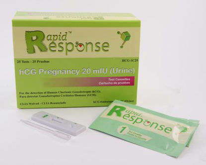 Picture of Rapid Test Kit Rapid Response™ Fertility Test hCG Pregnancy Test Urine Sample 25 TestsHCG-1C25