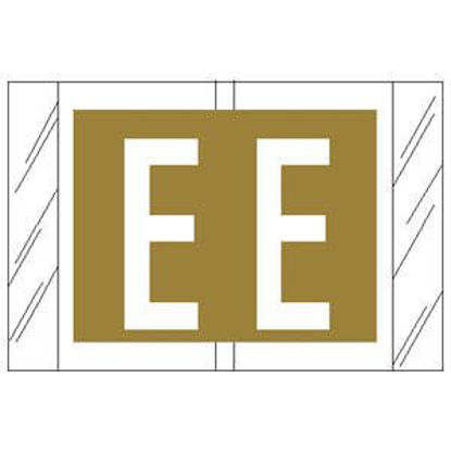 Picture of Pre-Printed Label COL'R'TAB® Chart Tab Gold E|E White Alpha Series 1 X 1-1/2 Inch82005
