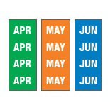 Picture of Pre-Printed Label Key Surgical® Multipurpose Label Blue / Green / Orange Tape Month Patterned 1/4 InchT-902-01