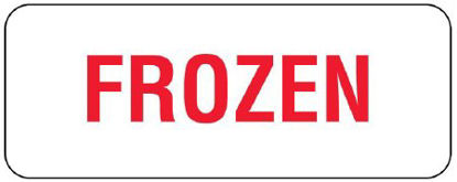 Picture of Pre-Printed Label UAL™ Laboratory Use Red Litho Paper FROZEN Temperature Control 7/8 X 2-1/4 InchULPS136