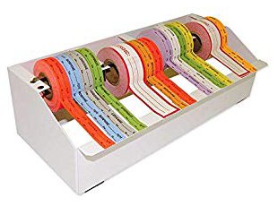 Picture of Tape Dispenser PDC® 3-15/16 X 5 X 12-1/4 Inch For 16 Rolls of Wide Tape Metal White pack of 1DPM-16