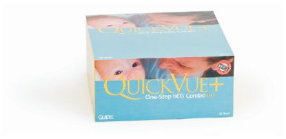 Picture of Rapid Test Kit QuickVue+® One-Step hCG Combo Fertility Test hCG Pregnancy Test Serum / Urine Sample 90 Tests23043065