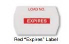 Picture of Pre-Printed Label Communication Fill In Red Paper LOAD NO./EXPIRES Quality Control Label 4 X 6.5 InchUREL-012