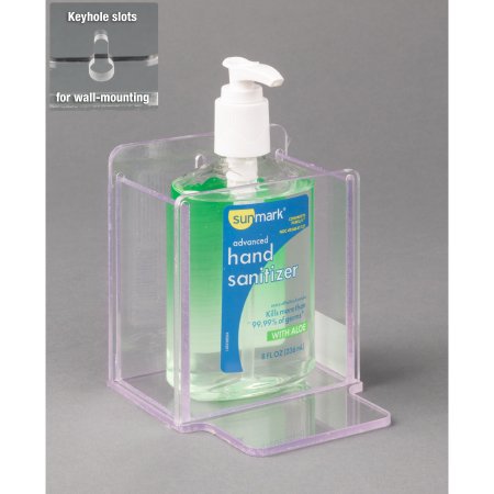 Picture of Hand Hygiene Holder Clear PETG Manual 1 Bottle Wall MountHANDSANSFIX-W