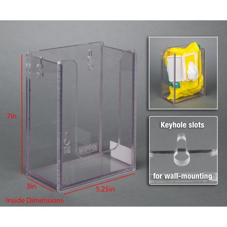 Picture of Wipe Bag Holder Clear PETG Manual One Package Wipes Wall MountWIPPG-W