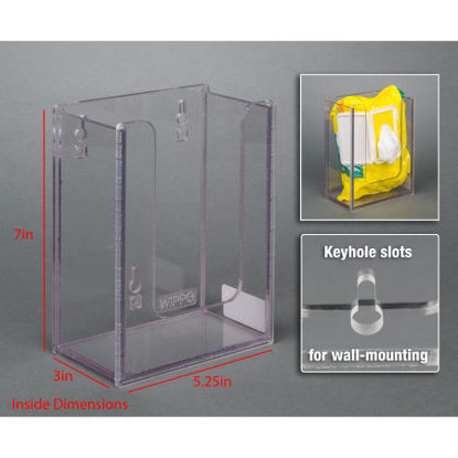 Picture of Wipe Bag Holder Clear PETG Manual One Package Wipes Wall MountWIPPG-W