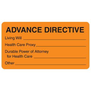 Picture of Pre-Printed Label Communication Fill In Fluorescent Orange Patient Information Label Patient Information 1-3/4 X 3-1/4 InchMAP3500