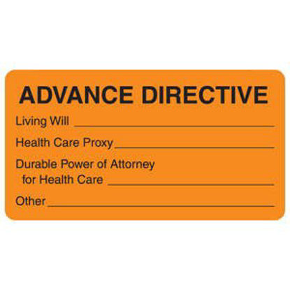 Picture of Pre-Printed Label Communication Fill In Fluorescent Orange Patient Information Label Patient Information 1-3/4 X 3-1/4 InchMAP3500