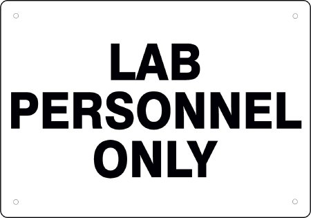 Picture of Door Sign Restricted Access Lab Personnel Only815-07450123