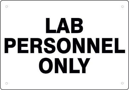 Picture of Door Sign Restricted Access Lab Personnel Only815-07450123
