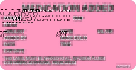 Picture of Pre-Printed Label MedVision® Anesthesia Label Fluorescent Red Paper Medication Added Black Medication Instruction 1-1/2 X 2-15/16 InchMV07FR7387