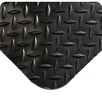 Picture of Anti-Fatigue Floor Mat Diamond-Plate SpongeCote® 2 X 3 Foot Black PVC / Nitrile Infused Sponge17986124
