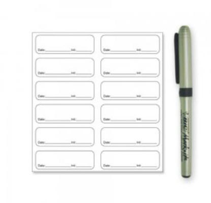 Picture of Pre-Printed Label PDC® Communication Fill In White Synthetic Paper Date_Int_ Black Safety and InstructionalSTER-39