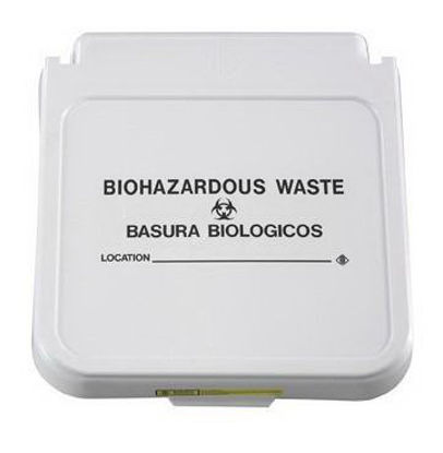 Picture of Pre-Printed Label Warning Label Gray Biohazardous Waste Black 4 X 12 Inch602BW