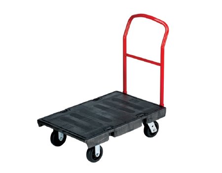 Picture of Platform Truck Rubbermaid® 2 Fixed / 2 Swivel Casters 500 lbs. Metal Handle Duramold Resin / MetalRCP4403BLA