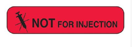 Picture of Pre-Printed Label HCL® Anesthesia Label Red2047