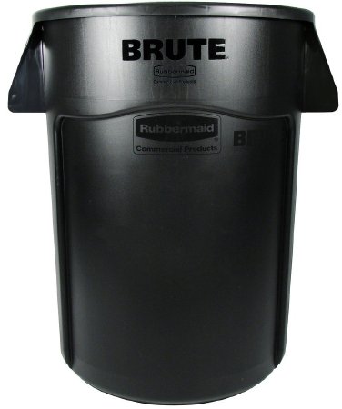 Picture of Trash Can Rubbermaid® Brute® 44 gal. Round Black Resin Open TopFG264360BLA
