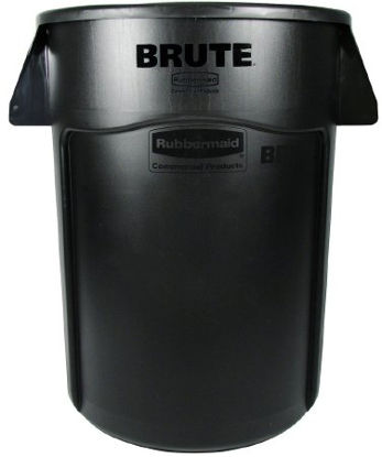 Picture of Trash Can Rubbermaid® Brute® 44 gal. Round Black Resin Open TopFG264360BLA