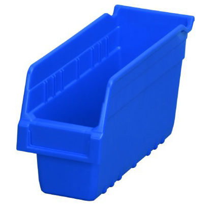 Picture of Storage Bin ShelfMax® White Industrial Grade Polymers 4-1/8 X 6 X 11-5/8 Inch30040BLUE