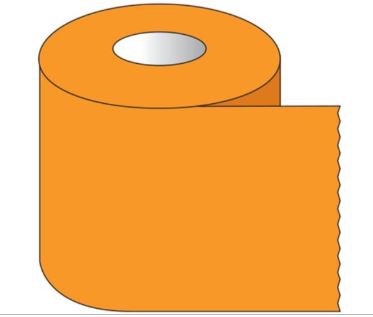 Picture of Blank Label Tape Multipurpose Label Orange 1 X 500 Inch50998722
