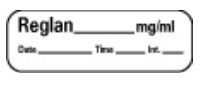 Picture of Drug Label PDC® Anesthesia Label _Reglan_mg/mL Date_Time_Int_ White 1/2 X 1-1/2 InchLAN-65