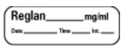 Picture of Drug Label PDC® Anesthesia Label _Reglan_mg/mL Date_Time_Int_ White 1/2 X 1-1/2 InchLAN-65