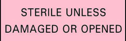 Picture of Pre-Printed Label CS-2® Advisory Label Pink / White Sterile Unless Damaged Or Opened Black Sterilization Label 5/8 X 15/16 InchCS-VS