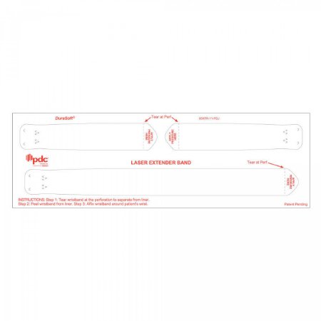 Picture of Identification Wristband with Extender DuraSoft® Patient ID Band Adhesive Closure Without Legend95XTR-11-PDJ