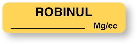 Picture of Drug Label UAL™ Anesthesia Label Robinul_ Mg/cc Tan 5/16 X 1-1/4 InchULAM154