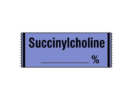 Picture of Drug Label Shamrock Anesthesia Label Succinylcholine_% Lavender 1/2 X 1 InchSA-13