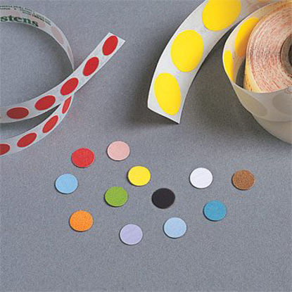 Picture of Blank Label Tape Barkley® Label Dot Blue Vinyl 3/4 Diameter1657-06