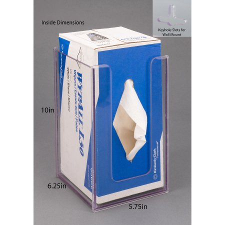 Picture of Wipe Holder Clear PETG Manual Wypall L30 Wipes Wall MountWYPL30-W