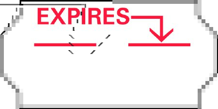 Picture of Pre-Printed Label TXII® Instructional Label White Expires Red Sterilization Label 1/2 X 1 InchTX-E