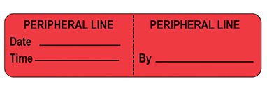 Picture of Pre-Printed Label Indeed Auxiliary Label Red Paper Peripheral Line Black Safety and Instructional 3/8 X 1-5/8 Inch17581