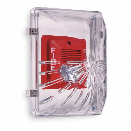Picture of Audible / Strobe Guard 4 X 6-1/2 X 8-1/2 Inch, Clear, Polycarbonate, With Flush Mounting, Open Back, Indoor, -40 to 250°F Operating Temperature1DPE2