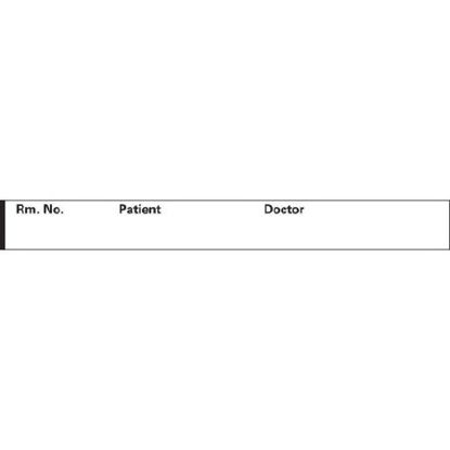 Picture of Pre-Printed Label PDC® Communication Fill In White Paper Rm No.__Patient_Doctor_ Black Patient Information 1/2 X 4-1/2 InchN-5-1