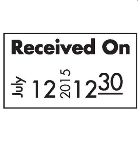 Picture of Pre-Printed Label Advisory Label White Paper RECEIVED ON / JULY, 12, 2015, 12,30 Black Quality Control Label6606-WH