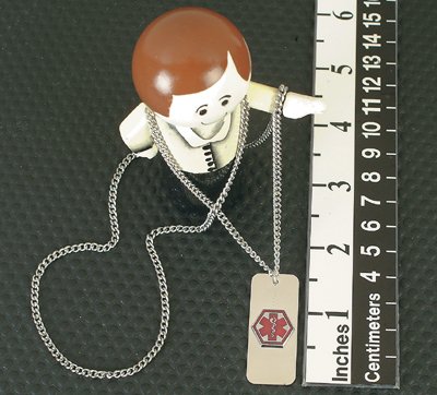Picture of Patient Identification Necklace Alert Band Clasp Closure Without Legend11255