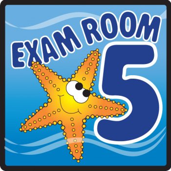 Picture of Door Sign Room Sign Clinton™ Exam Room 5EXO-5