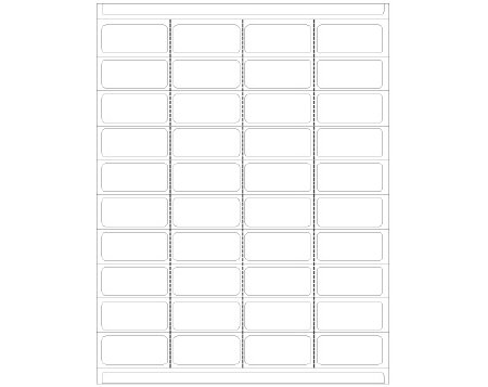 Picture of Blank Label Shamrock Printer Label White Laser Piggyback 7/8 X 1-11/16 InchMSL-4FPB-TAB-1