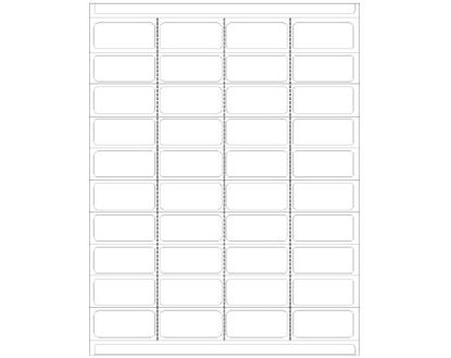 Picture of Blank Label Shamrock Printer Label White Laser Piggyback 7/8 X 1-11/16 InchMSL-4FPB-TAB-1