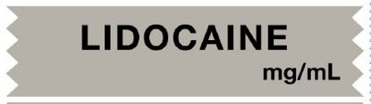 Picture of Drug Label UAL™ Anesthesia Label Lidocaine Gray 1/2 X 1 InchULTA087