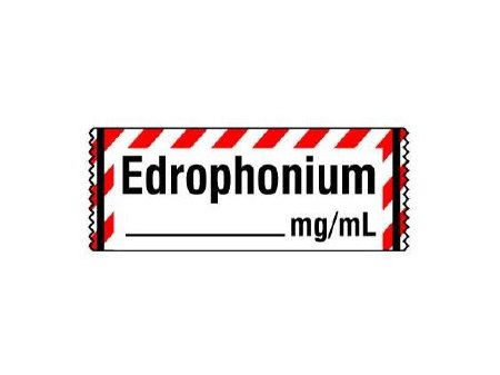 Picture of Drug Label Shamrock Anesthesia Label Edrophonium / _____ mg / mL Red / White 1/2 X 1 InchSA-230