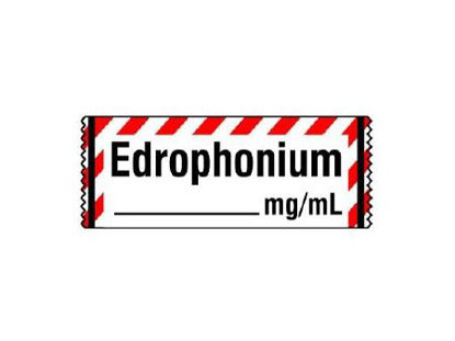 Picture of Drug Label Shamrock Anesthesia Label Edrophonium / _____ mg / mL Red / White 1/2 X 1 InchSA-230