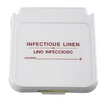 Picture of Pre-Printed Label Warning Label Gray Infectious Linen Red 4 X 12 Inch602IL