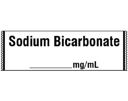 Picture of Pre-Printed Label Shamrock Anesthesia Label White Paper Sodium Bicarbonate_mg / mL Black Medication Name 1/2 X 500 InchSA-3239