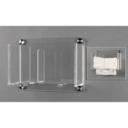 Picture of Paper Towel Dispenser DECO Clear Acrylic Manual Wall MountDECOPAPRTWL-W