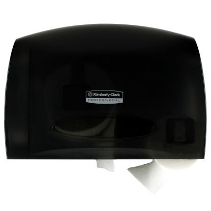 Picture of Toilet Tissue Dispenser Kimberly-Clark Professional Black Smoke Plastic Manual Pull Jumbo Roll Wall Mount09602