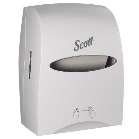 Picture of Paper Towel Dispenser Scott® Essential™ White Plastic Manual Pull 1 Roll Wall Mount46254